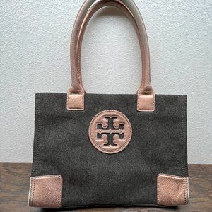 Tory Burch Ella Small Felt And Leather Trim Tote Bag